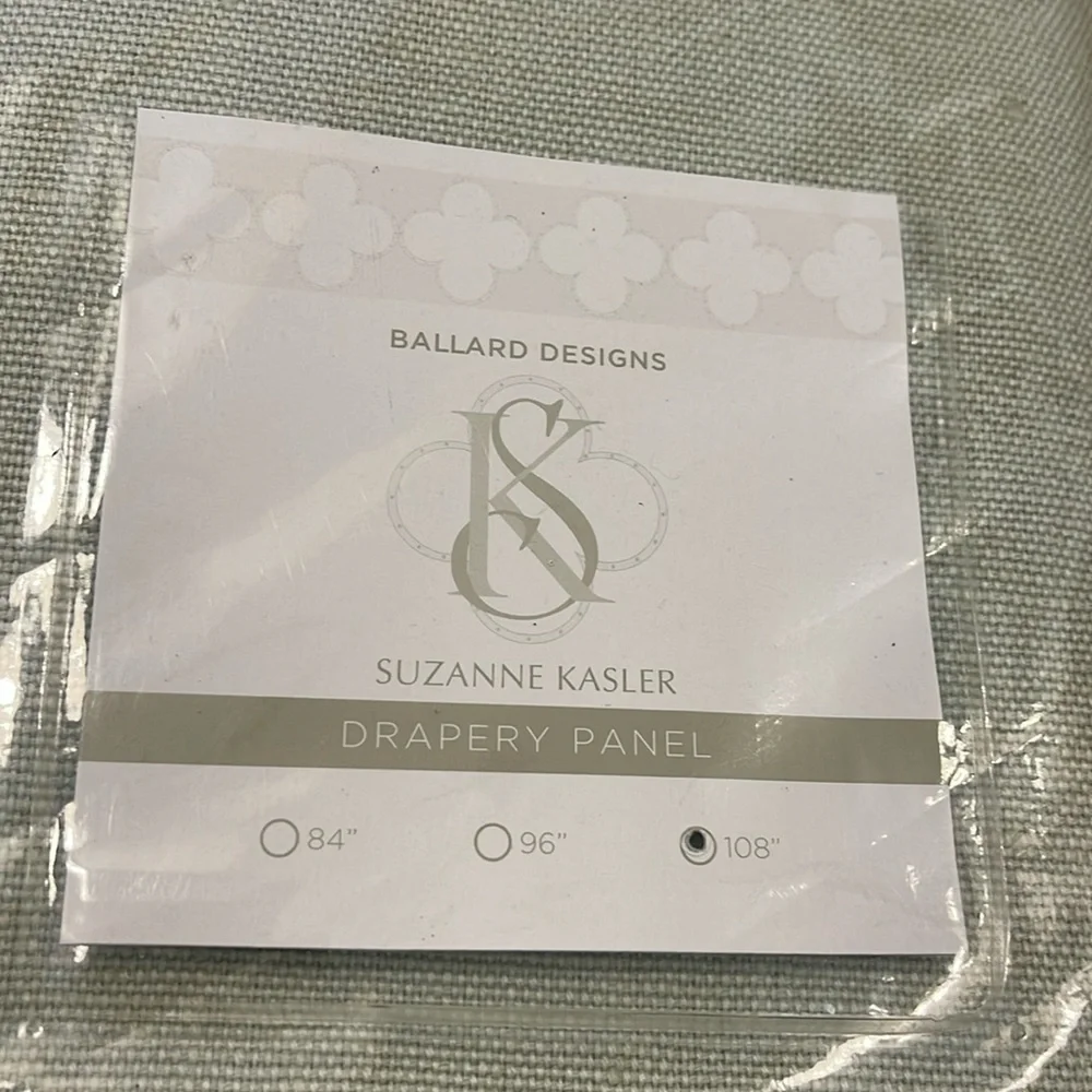 Ballard Designs Suzanne Kasler Signature 13oz Linen Drapery Panel in Mineral